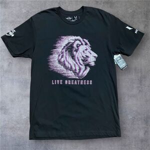 Hard Rock x Messi NWT Live Greatness Lion Black Pink T-Shirt Men's Size Large